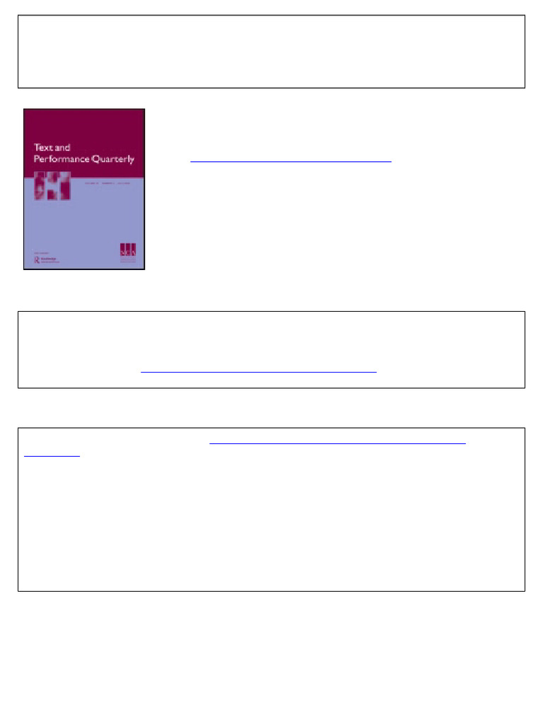 2246 - Performative Ethnography | PDF | Ethnography | Narrative