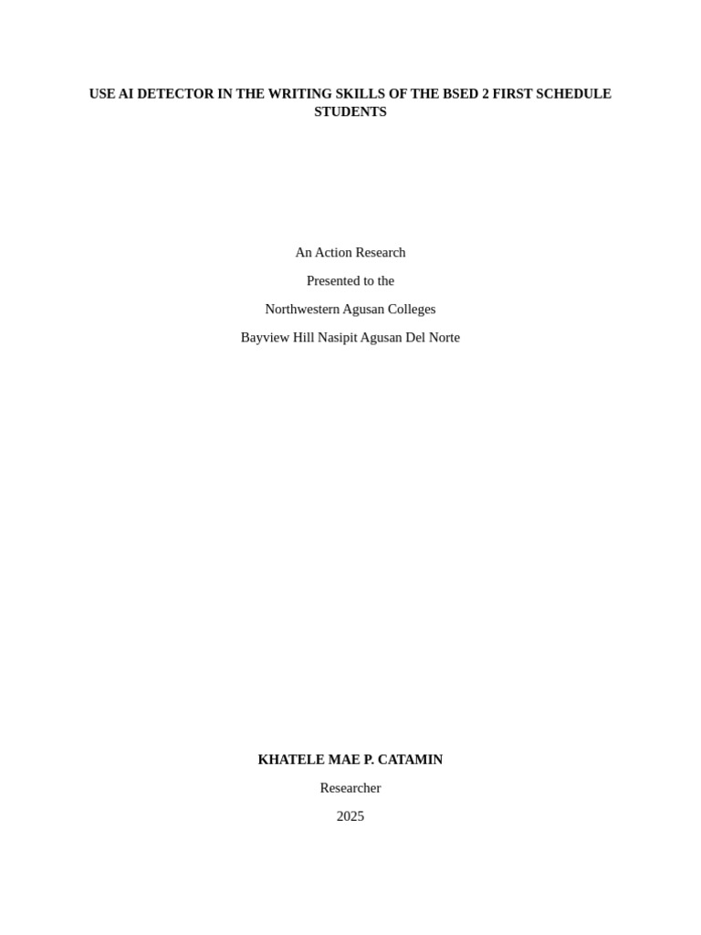 Impact of AI on BSED 2 Writing Skills | PDF | Artificial Intelligence ...