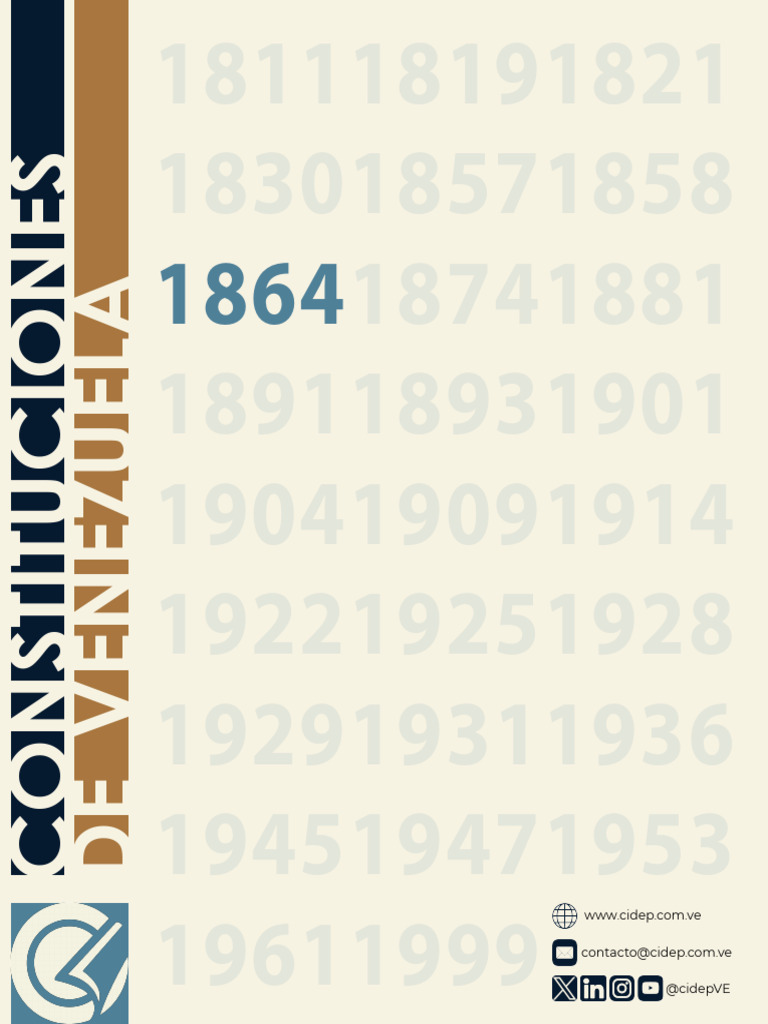 Constituciones de Venezuela: 1864 | PDF | Venezuela | Legislador