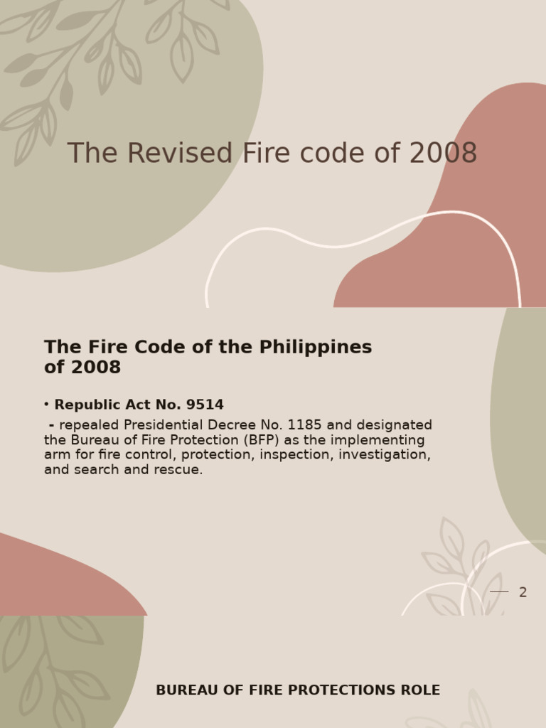 2008 Philippines Fire Code Overview | PDF