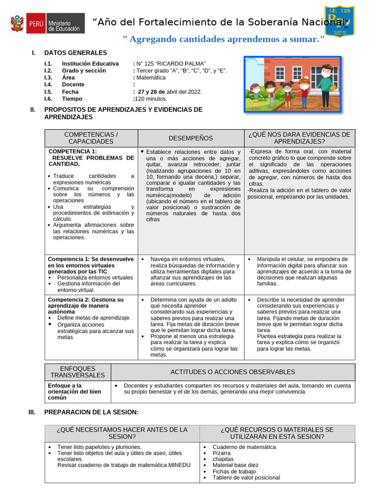 Suma y Resolución de Problemas en Matemáticas | PDF | Aprendizaje ...