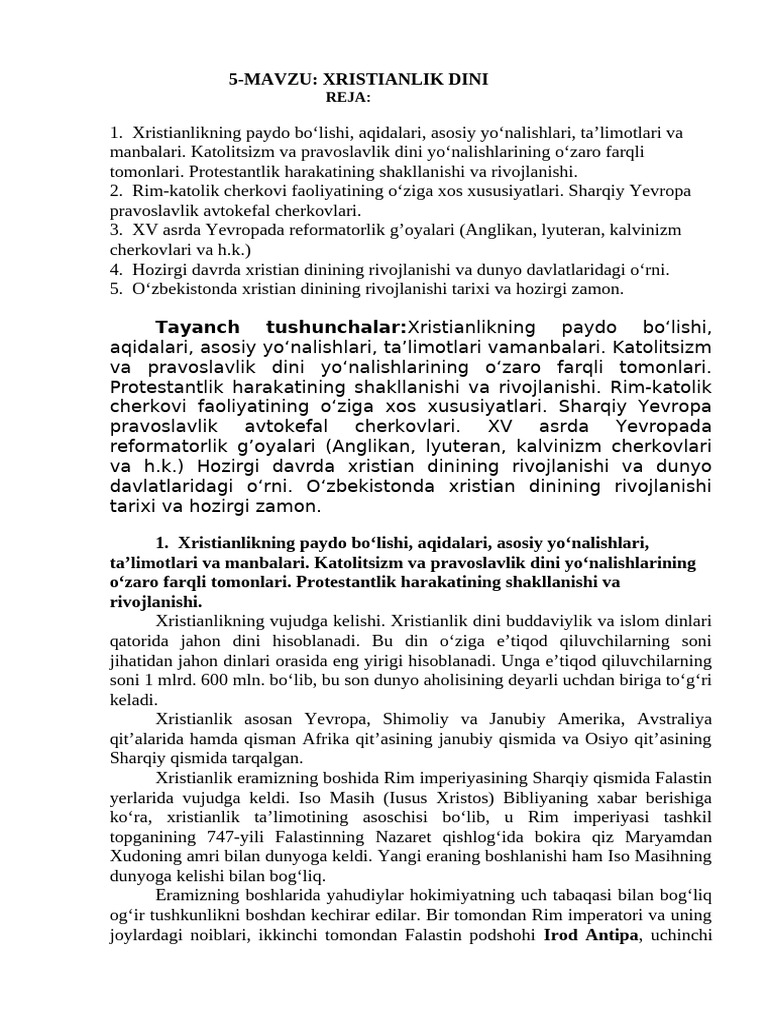 5 Mavzu | PDF