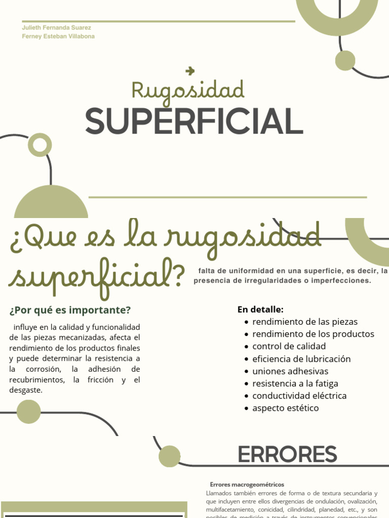 Importancia de la Rugosidad Superficial | PDF | Rugosidad de la ...