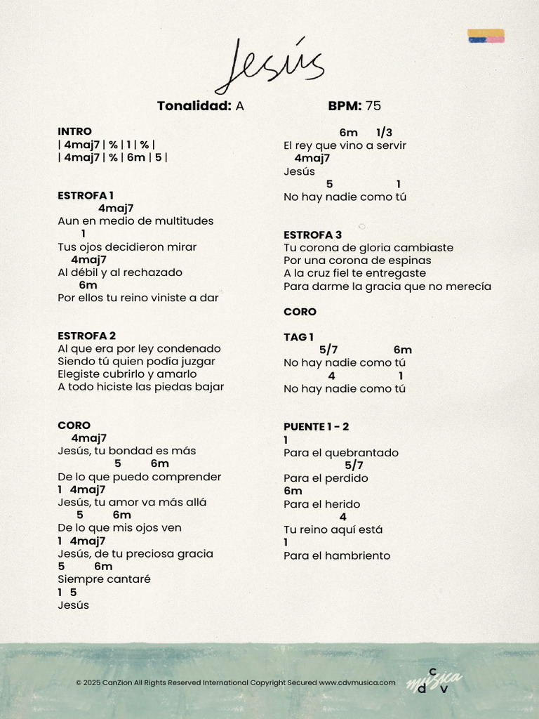 Acordes y letra de 