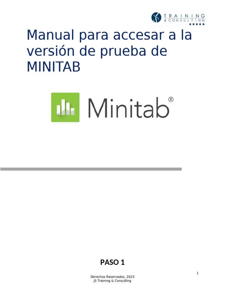 Guía para prueba gratuita de Minitab | PDF | Software | Informática