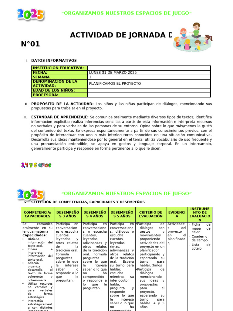 Actividades para Organizar el Aula Infantil | PDF | Salón de clases ...
