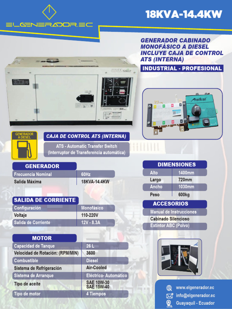 Gene 18KVA 14.4KW | PDF