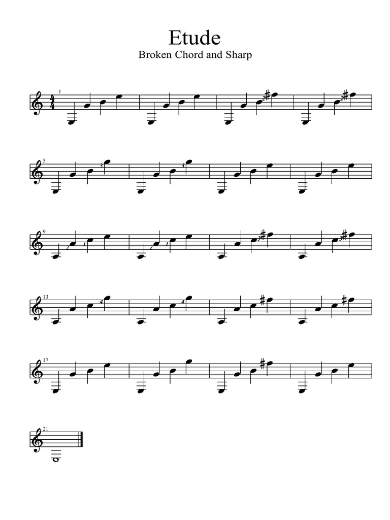 Broken Chord and Sharp Study Guide | PDF