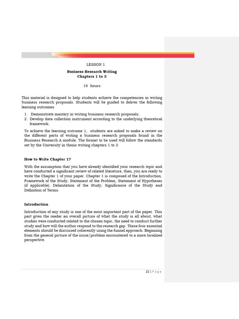 Business Research Proposal Writing Guide | PDF | Sampling (Statistics ...