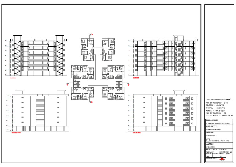 Floor Plan with Elevations and Sections | PDF
