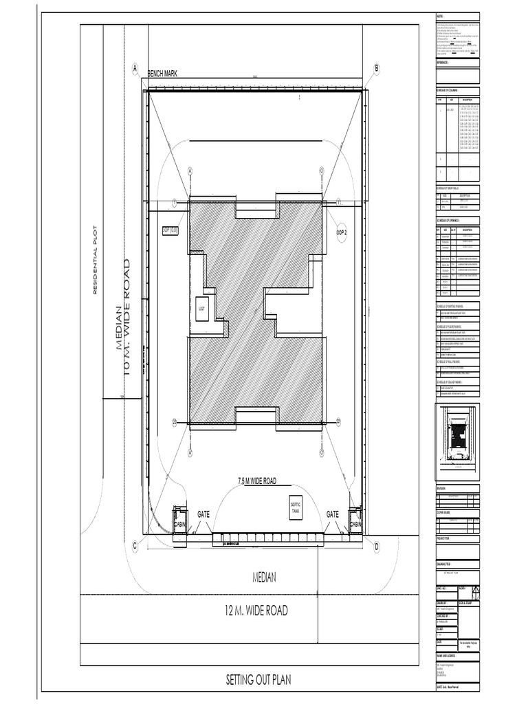 Setting Out Plan and Schedules | PDF