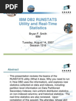 IBM DB2 RUNSTATS Utility and Real-Time Statistics