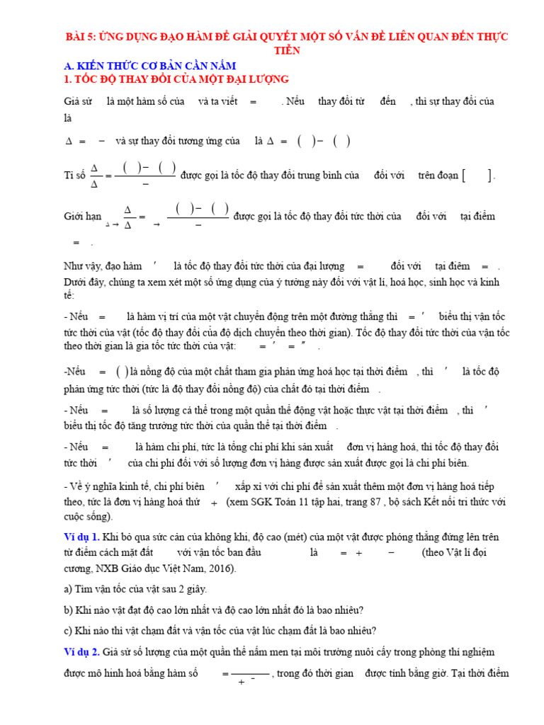 BÀI 5 Bài toán thực tế HS | PDF