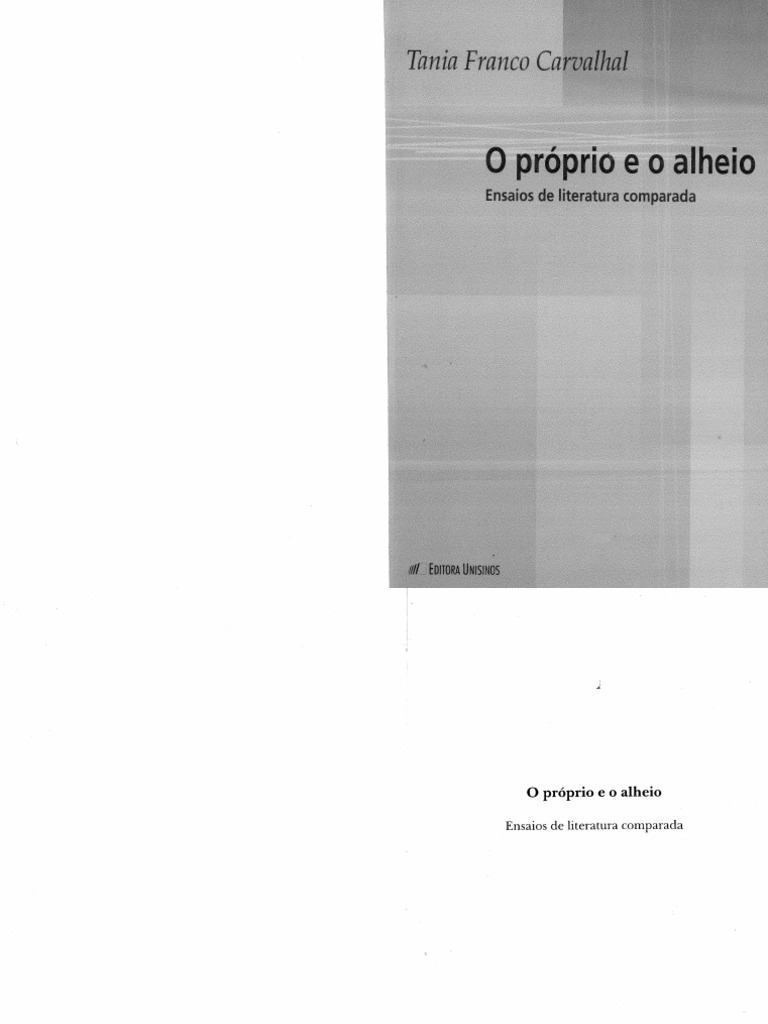 O Próprio e o Alheio - Tânia Carvalhal | PDF