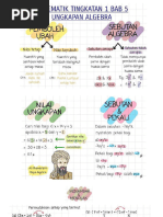Soalan Ujian Topik Algebra Tingkatan 1 | PDF