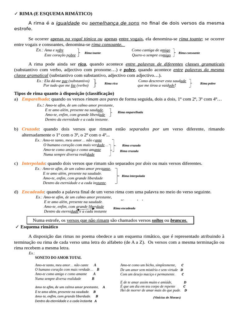 Rima - Esquema Rimático (2023-2024) 9 | PDF | Amor | Rima