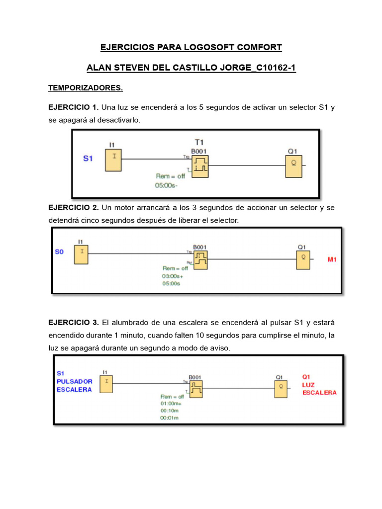 Ejercicios de Logosoft para Automatización | PDF | Perforar