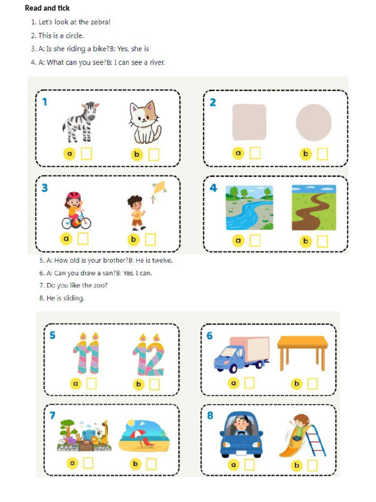 Match and Tick Checklist Template | PDF