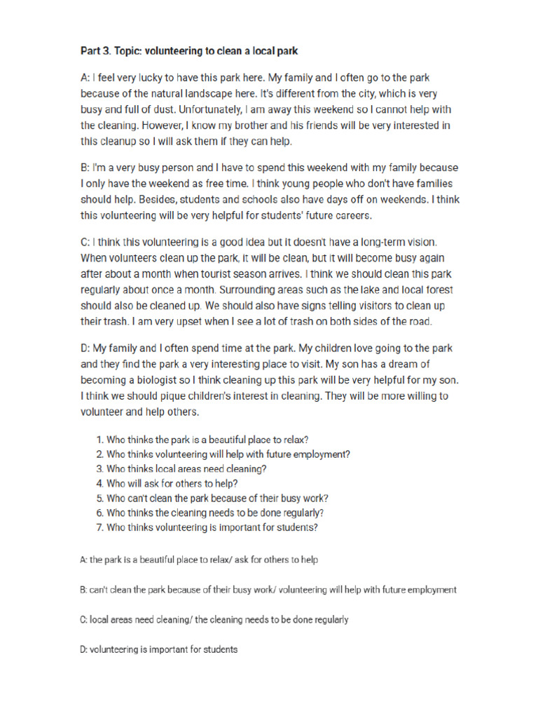 Part 3 Reading | PDF