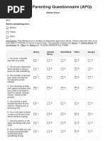 Parenting Styles Questionnaire (32 Items) | PDF | Parenting | Punishments
