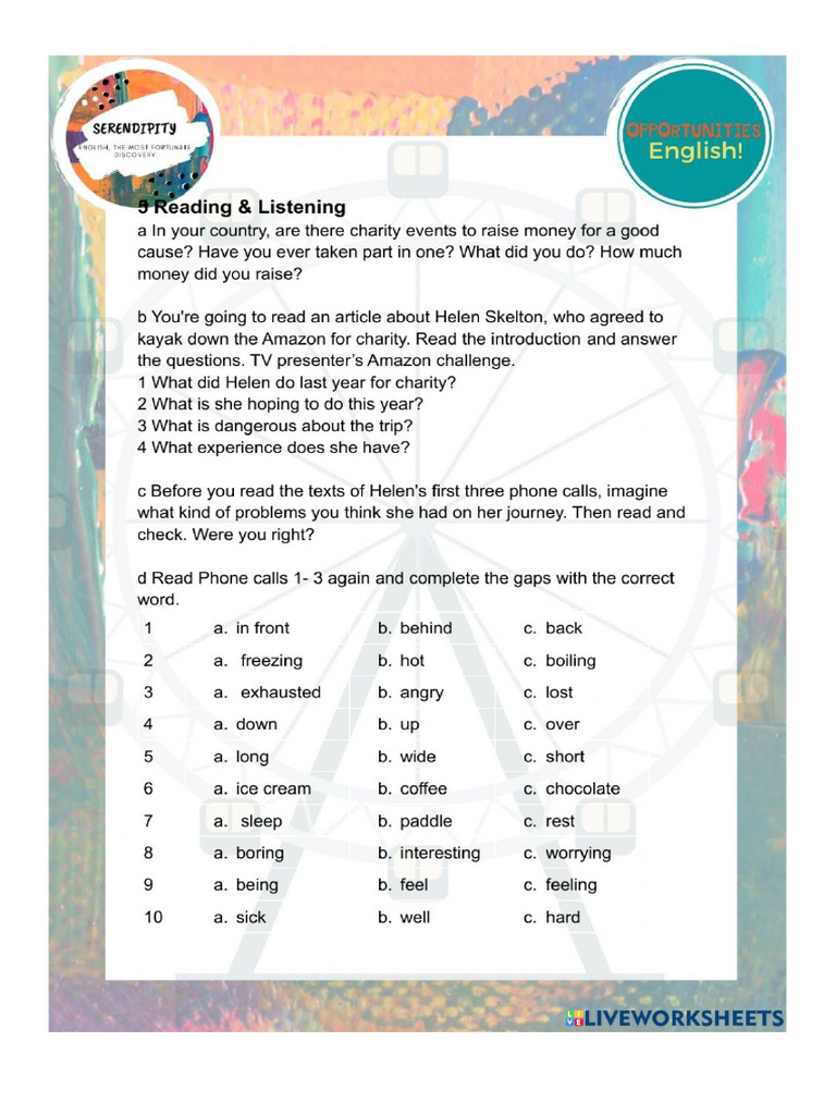 Worksheet 7114668 | PDF