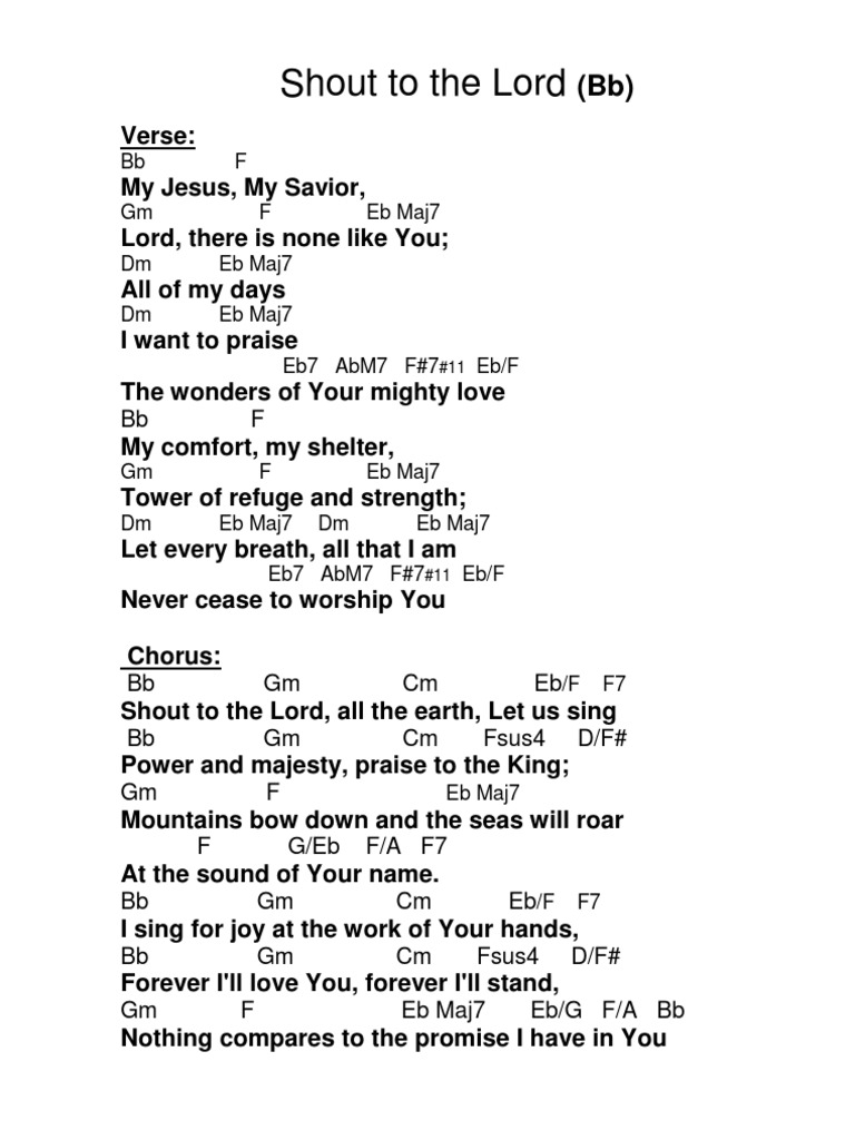 Shout to the Lord: Chorus