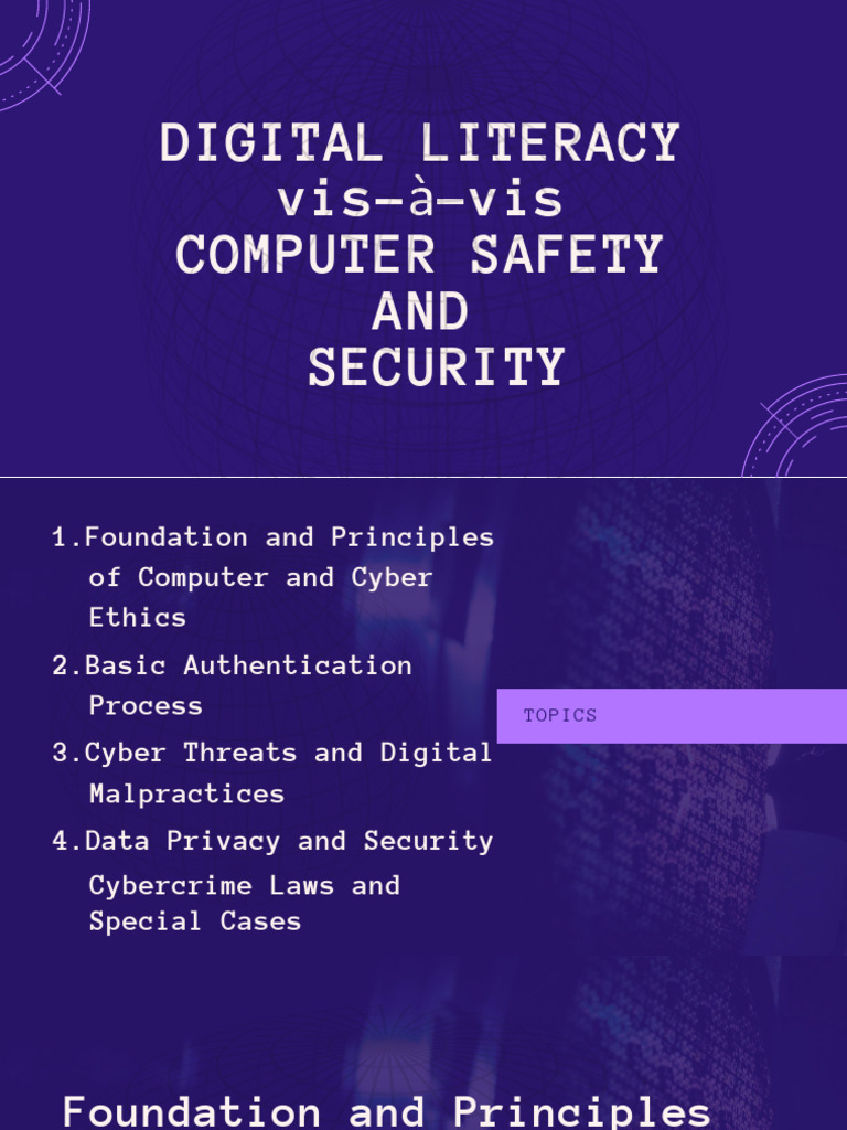 Digital Literacy and Cyber Security Guide | PDF | Malware | Security Hacker