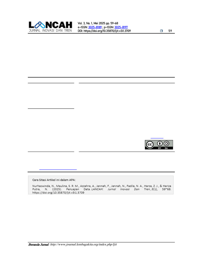 Pentingnya Penyajian Data Statistik | PDF
