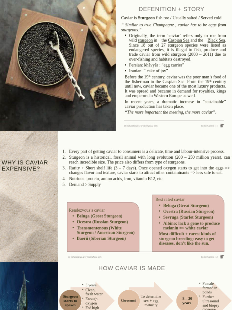Understanding Caviar: Types, Production, and Grading | PDF
