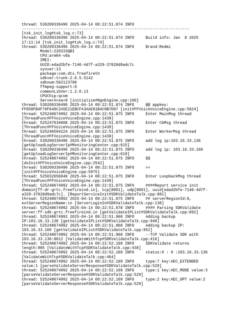 Redmi 220333QBI Log Analysis | PDF | Telecommunications ...