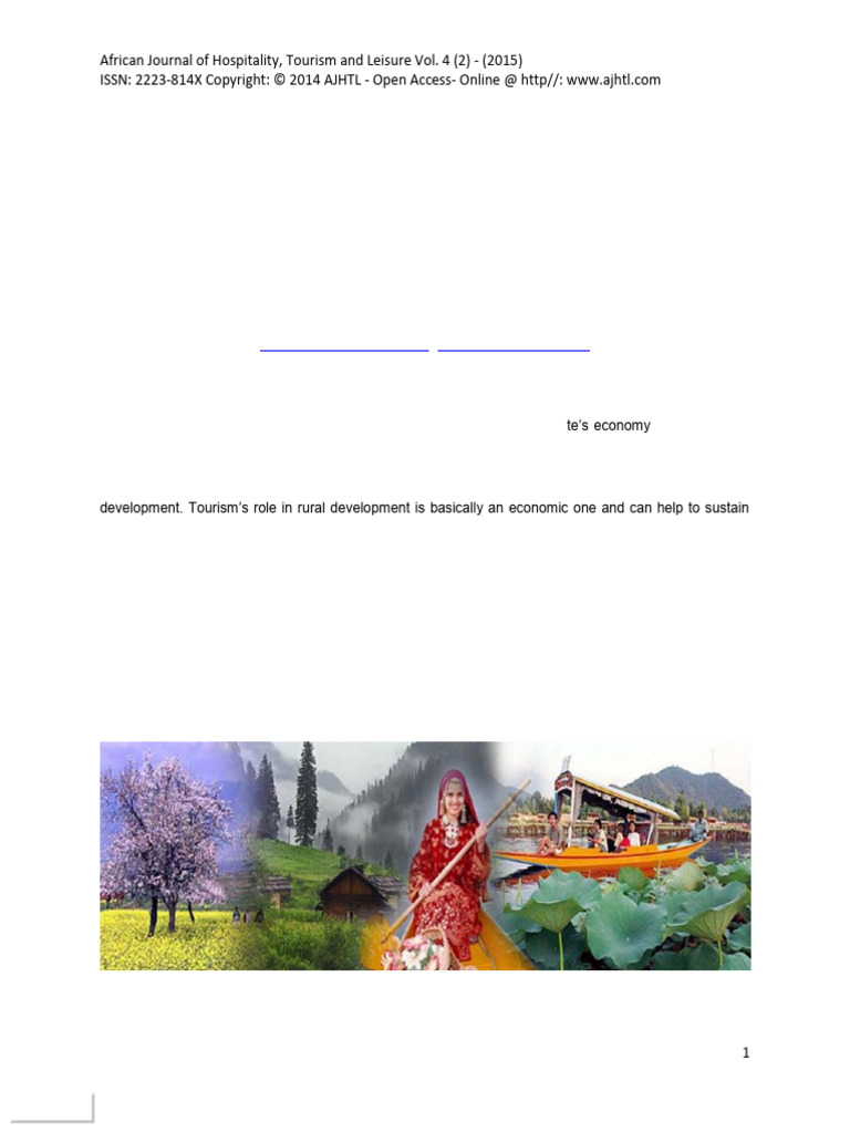 sustainable rural tourism in kashmir | PDF | Tourism | Sustainability