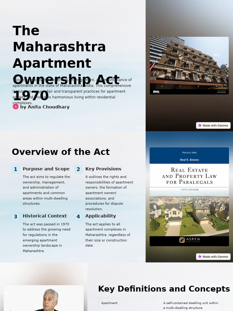 Maharashtra Apartment Ownership Act 1970 | PDF | Arbitration | Committee