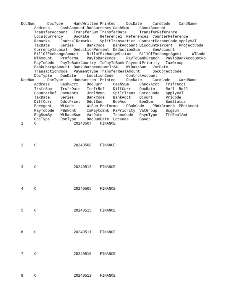 ORCT - Payments1-FINANCE | PDF