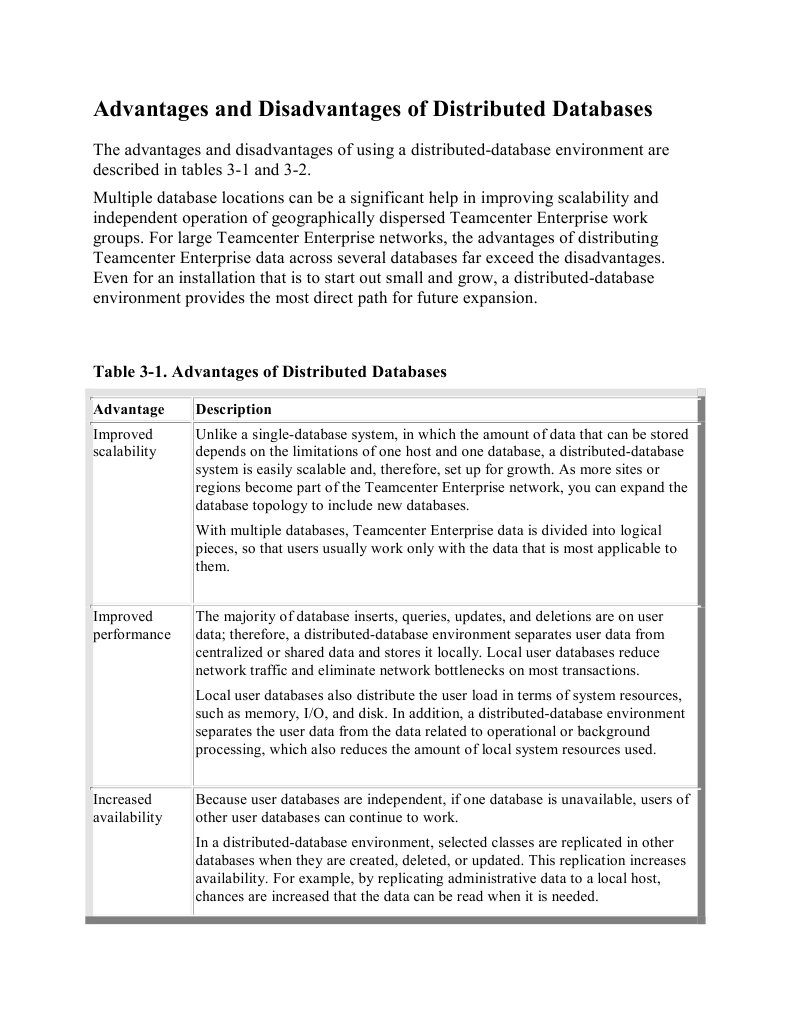 Advantages and Disadvantages of Distributed Databases | PDF ...