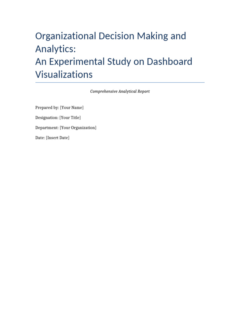 Dashboard Analytics Report | PDF | Information | Decision Making