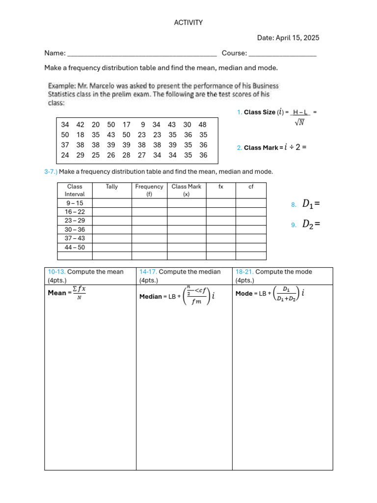 January Modal Class Analysis | PDF | Descriptive Statistics