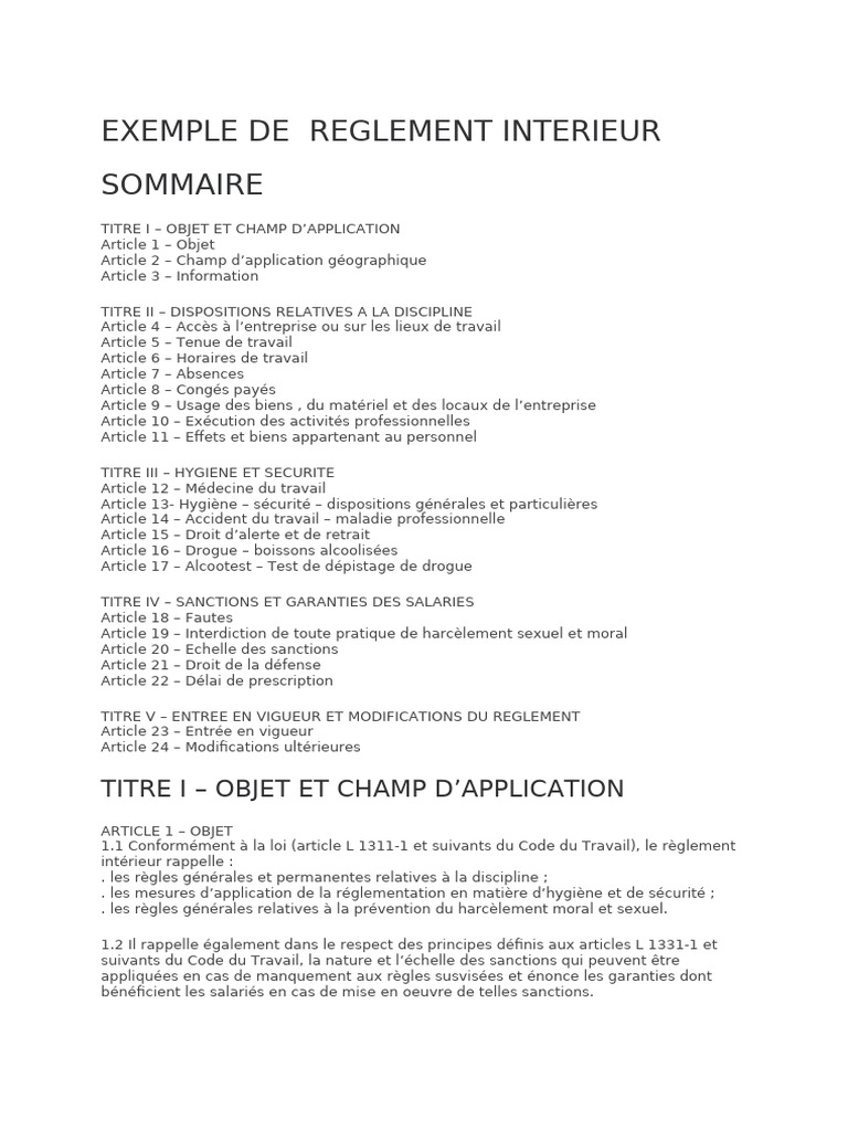 Règlement Intérieur et Sanctions Associées | PDF | Informatique