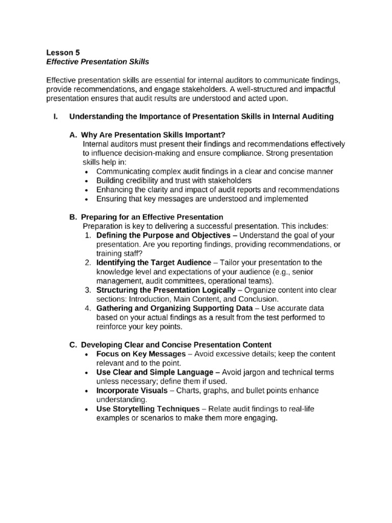 Lesson+5_Effective+Presentation+Skills_ | PDF