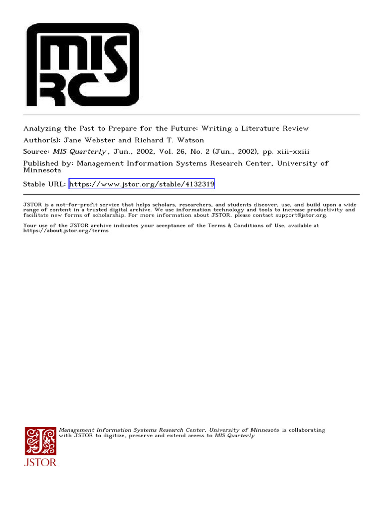 Lit Review Research Article | PDF | Theory | Experience