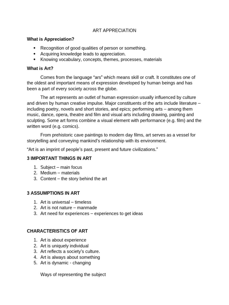 Art Appreciation | PDF