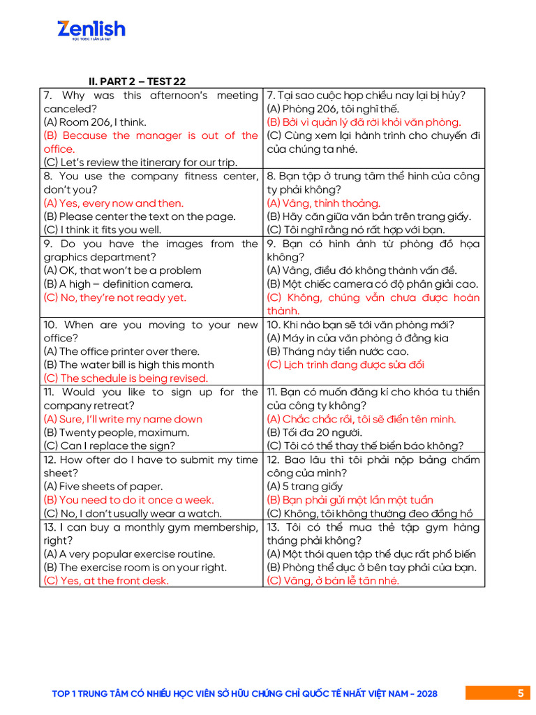 Test 22 - Part 2 | PDF