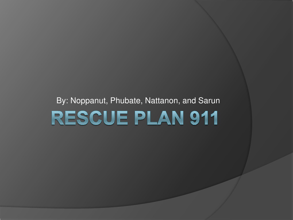 Rescue Plan 911 | PDF