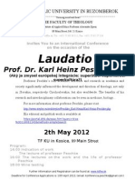 Invitation: Hommage A Prof. Peschke