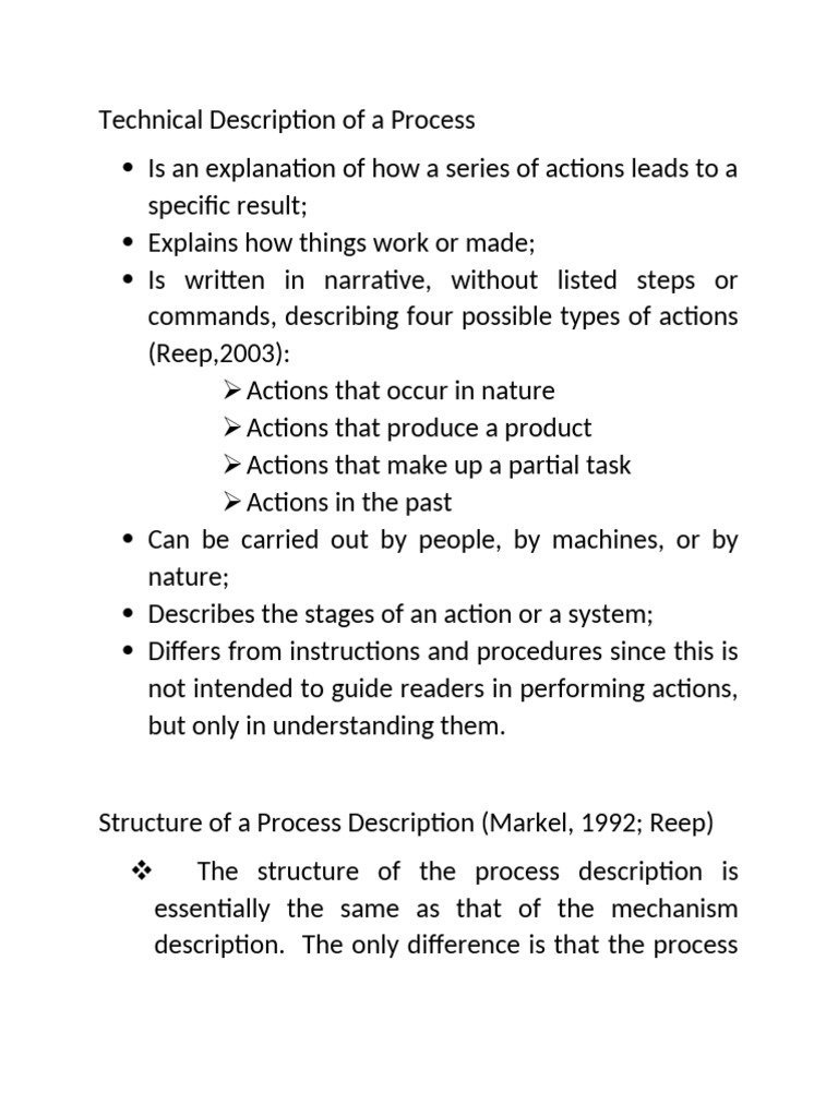 Understanding Process Descriptions | PDF