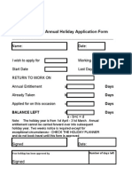 Holiday Forms