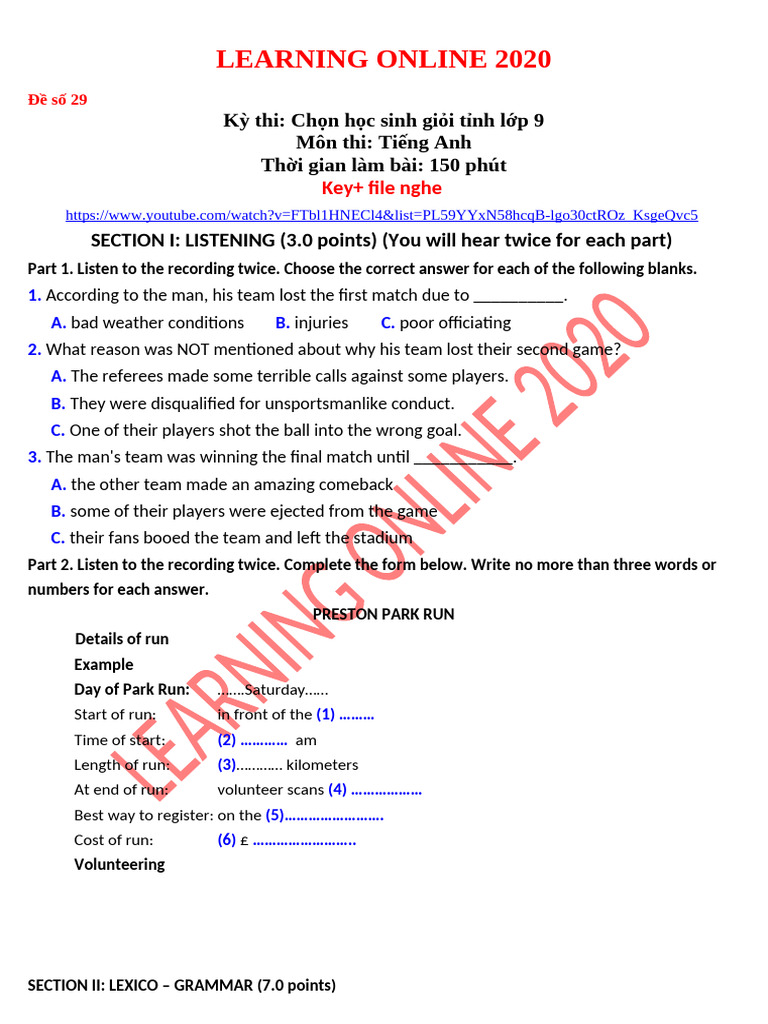 English Exam for 9th Grade Students | PDF | Desert