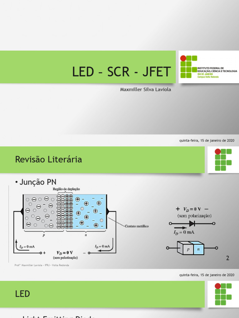 LED, SCR e JFET: Fundamentos e Aplicações | PDF | Diodo emissor de luz ...