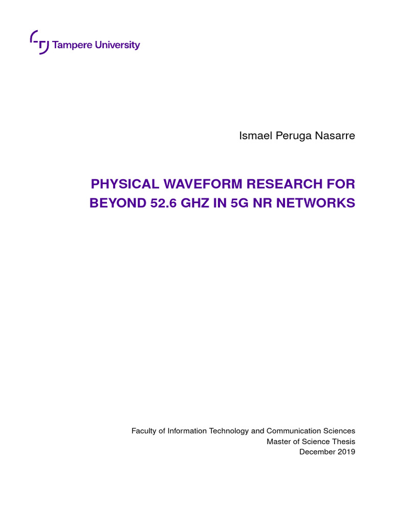 5G NR Waveform Research Beyond 52.6 GHz | PDF | Orthogonal Frequency ...