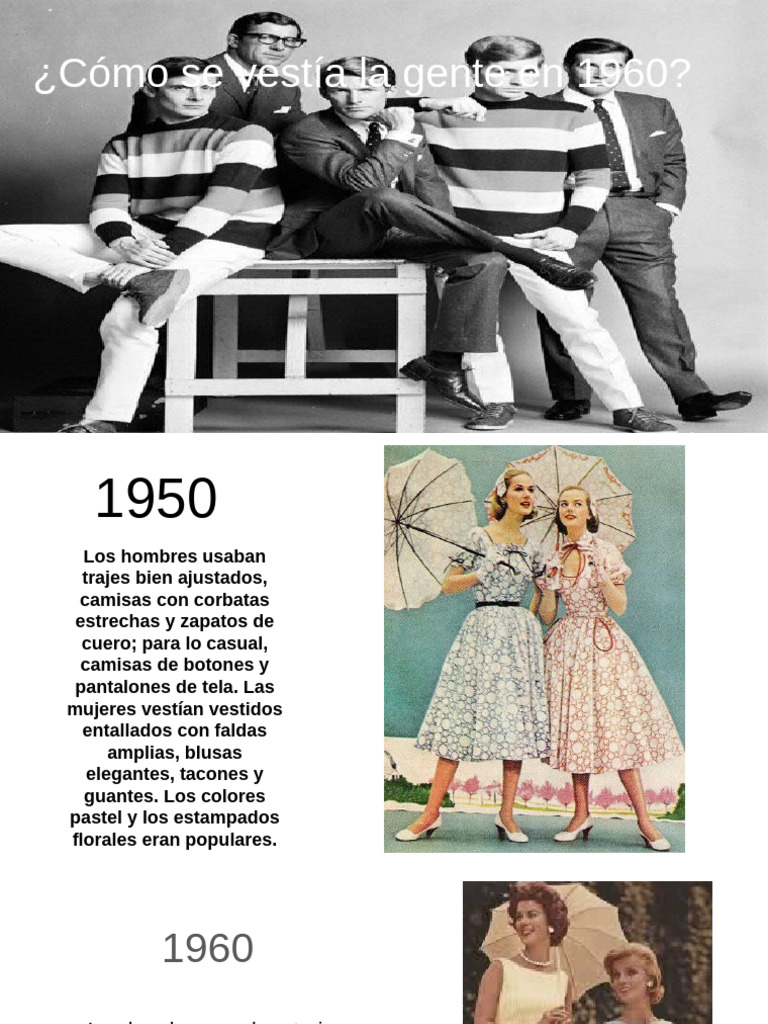 Moda de los años 60: Estilos y Tendencias | PDF