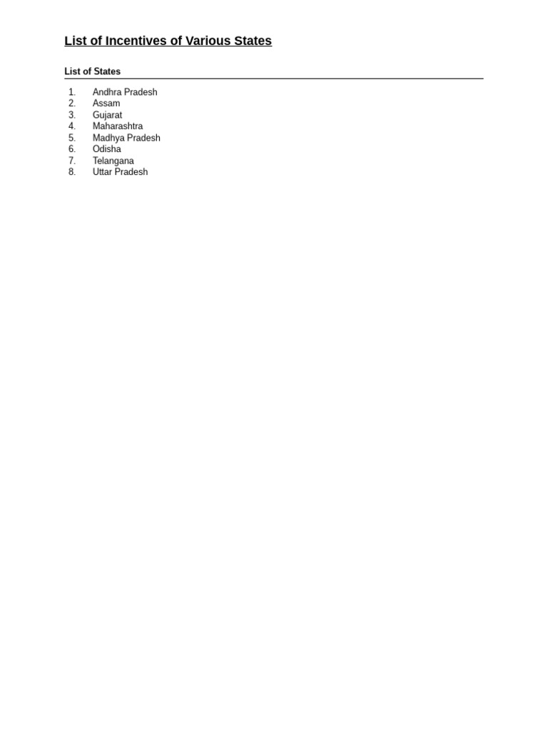 State Incentives Overview 2020-23 | PDF | Value Added Tax | Government ...